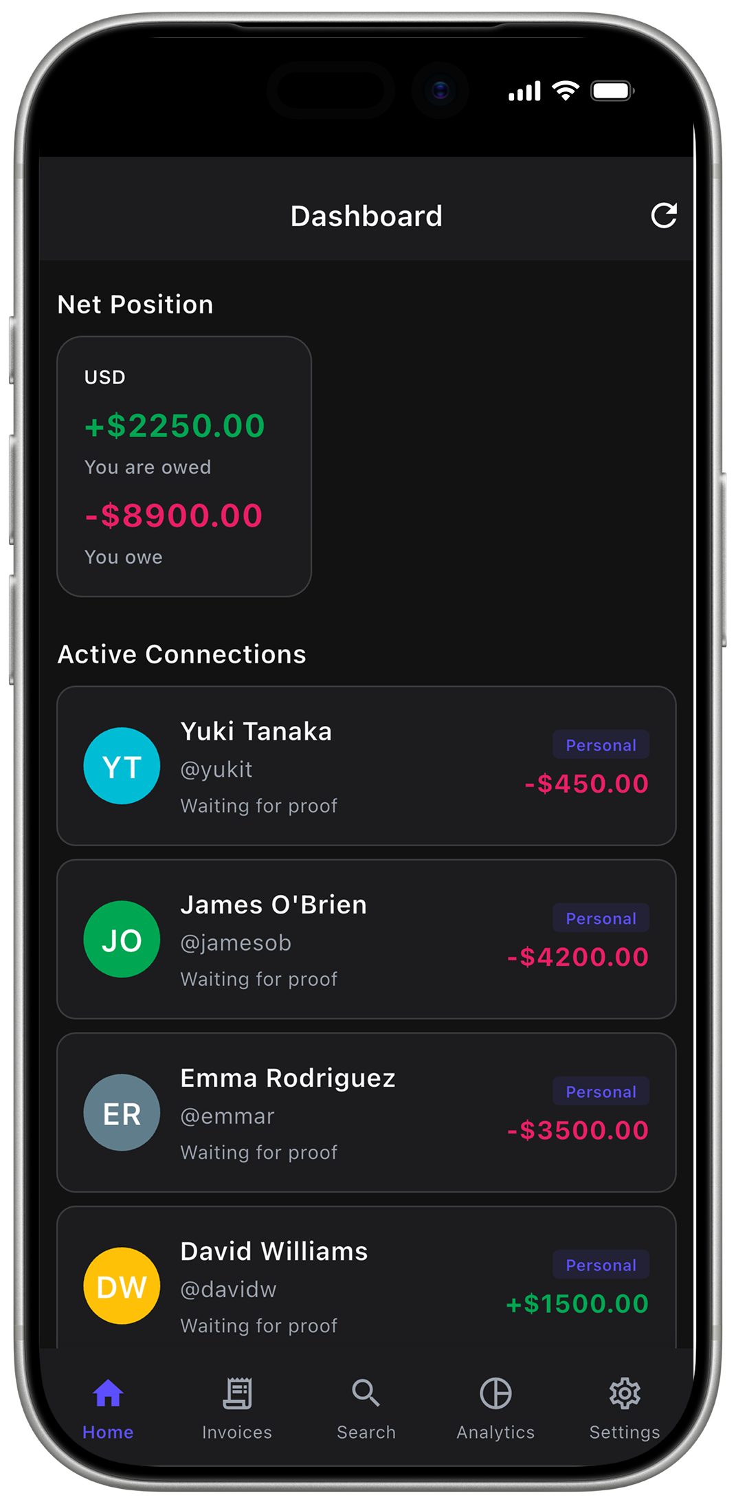 TrustBill App Screen
